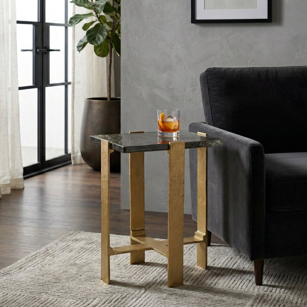 Bennetrose Gold Accent Table
