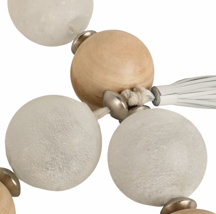 56" Glass and Wood Beaded Garland