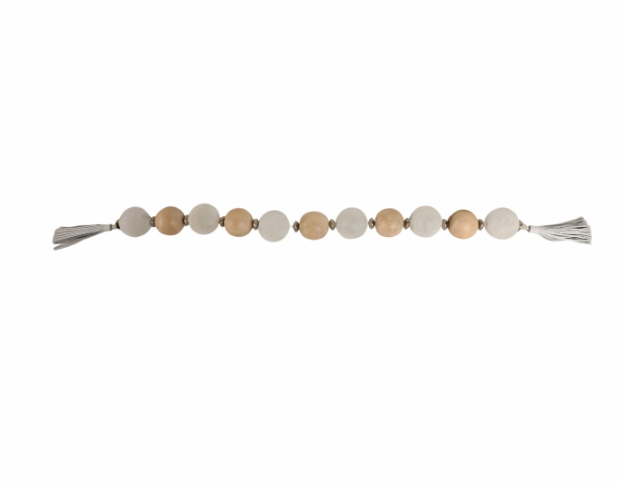 56" Glass and Wood Beaded Garland
