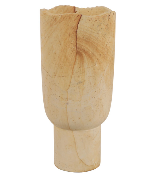 14" Sandstone Carved Vase