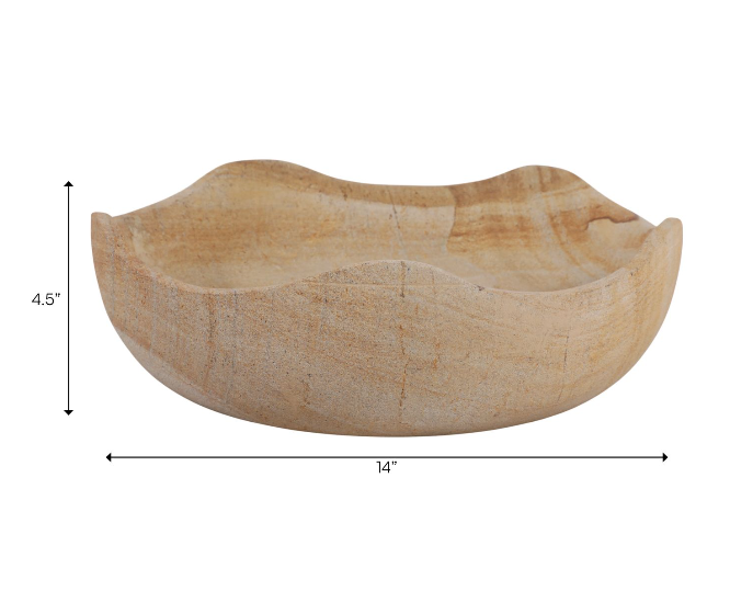 14" Palmanian Stone Bowl