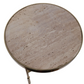 22" Travertine and Gold Accent Table