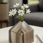 5" Gray and Tan Ceramic Vase