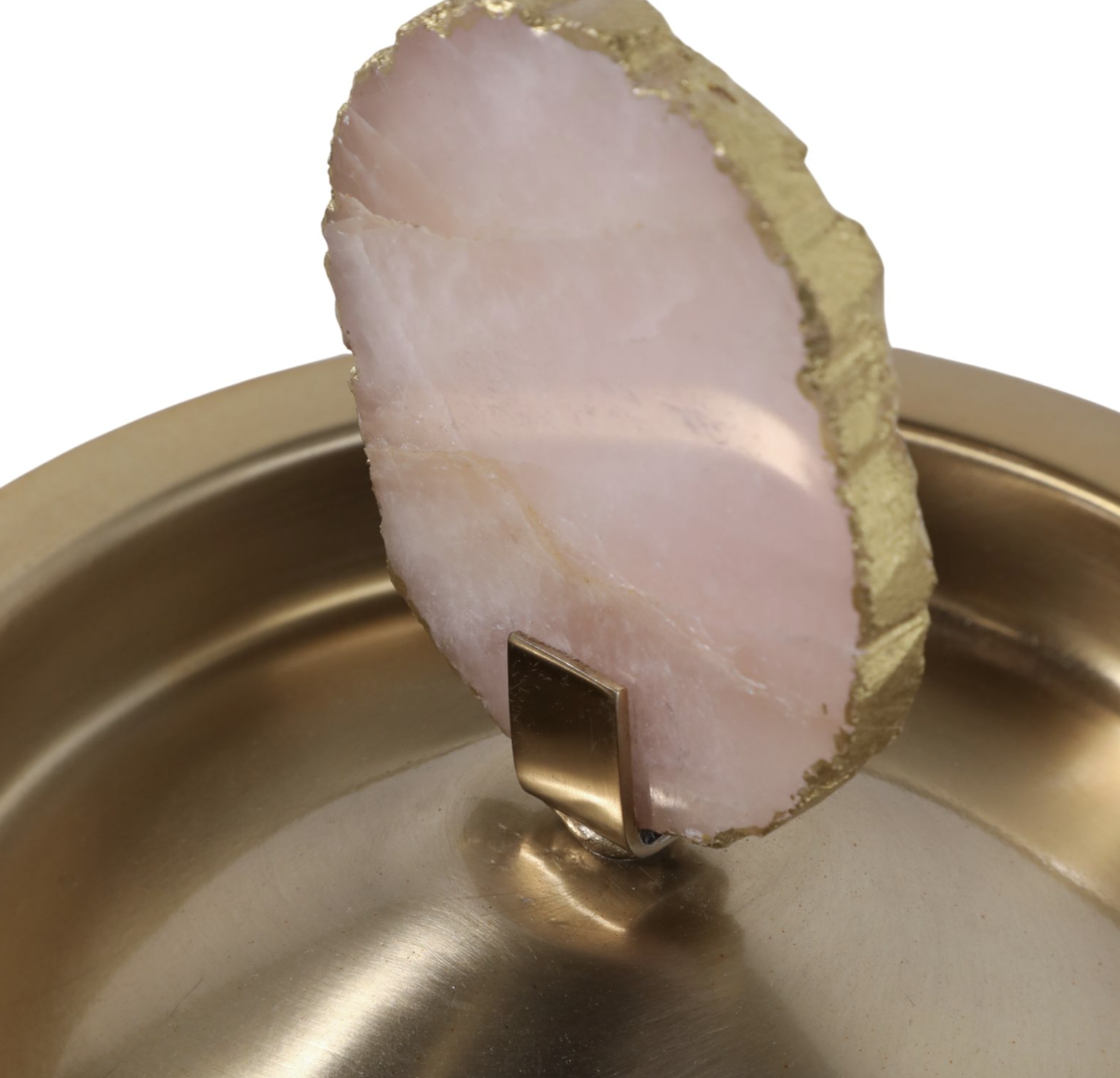 10" Rose Quartz Ice Bucket