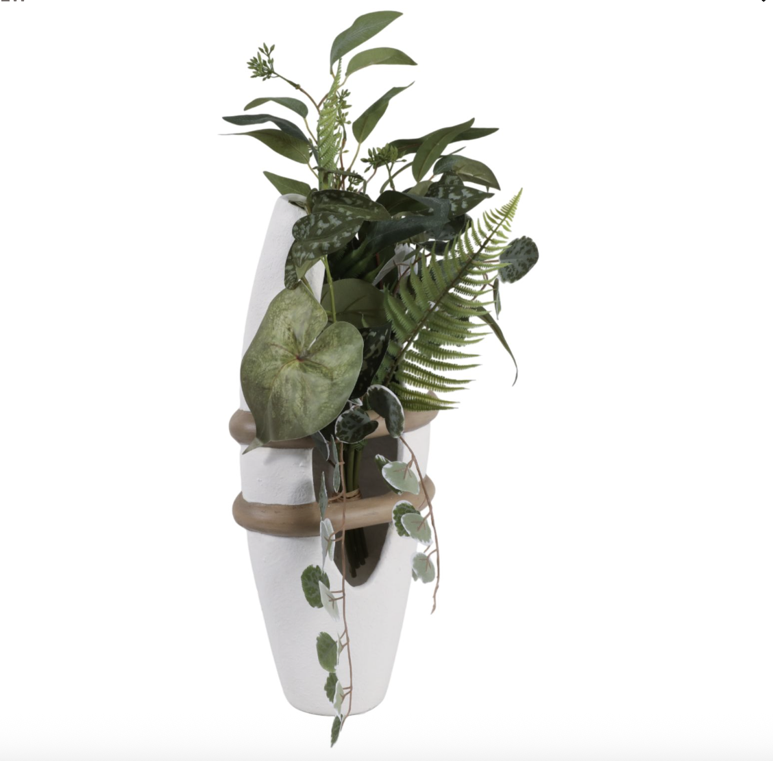 18" Ravenna White Vase
