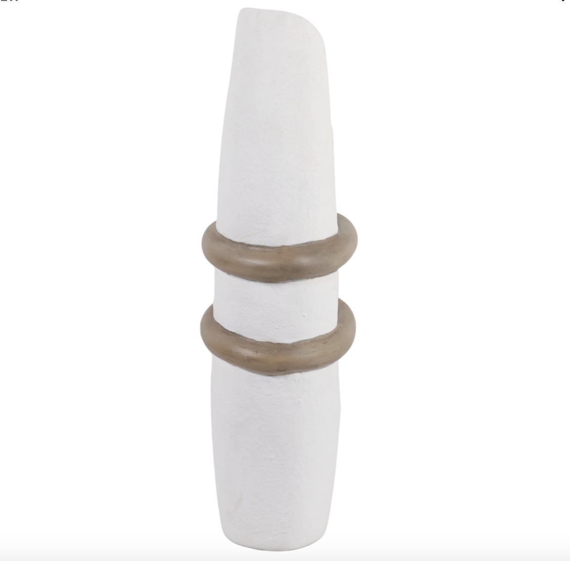 18" Ravenna White Vase