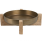 21" Gold Bowl with Travertine Base