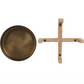 21" Gold Bowl with Travertine Base