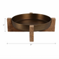 21" Gold Bowl with Travertine Base