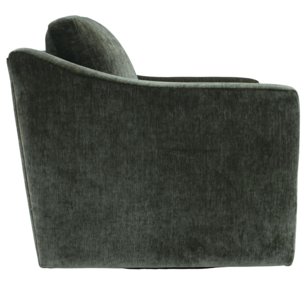 Melody Swivel Chair, Kale Velvet