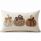 Hand Embroidered Boho Pumpkin Pillow