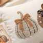 Hand Embroidered Boho Pumpkin Pillow
