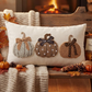 Hand Embroidered Boho Pumpkin Pillow