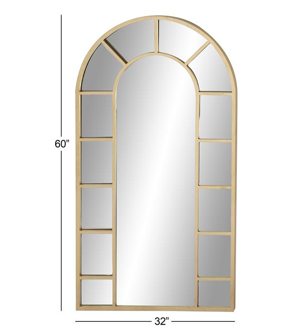 Gold Metal Arched Mirror