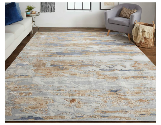 Laina Rug, Beige/Blue (Various Sizes)