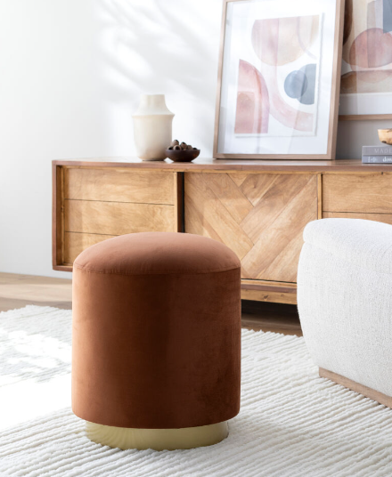 Roxeanne Ottoman, Brown