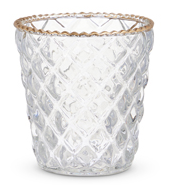 Gold Rim Glass Votives (Various Styles)