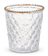 Gold Rim Glass Votives (Various Styles)