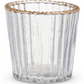 Gold Rim Glass Votives (Various Styles)