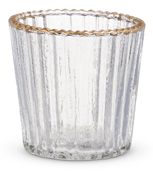 Gold Rim Glass Votives (Various Styles)