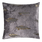 Raina Charcoal Embroidered Velvet Pillow