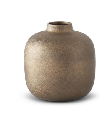 Crackled Brown Metal Vase (Various Sizes)