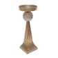 Aluminum Pillar Candle Holder w/ Antique Gold Finish (Various Sizes)