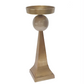 Aluminum Pillar Candle Holder w/ Antique Gold Finish (Various Sizes)
