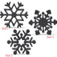 Black Resin Snowflake (Various Styles)