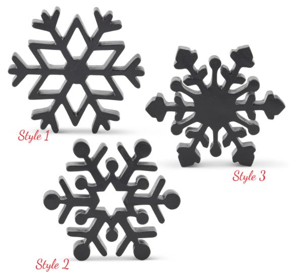 Black Resin Snowflake (Various Styles)