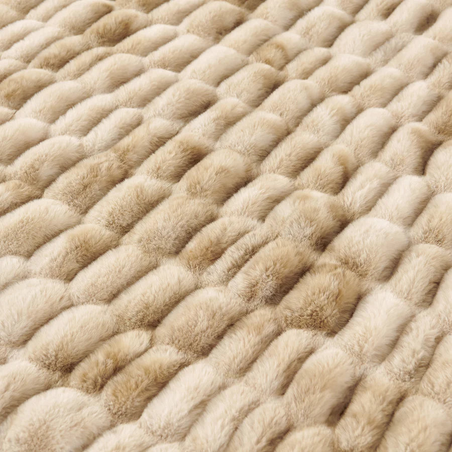 Ruched Rabbit Double-Sided Throw, 50"x80"