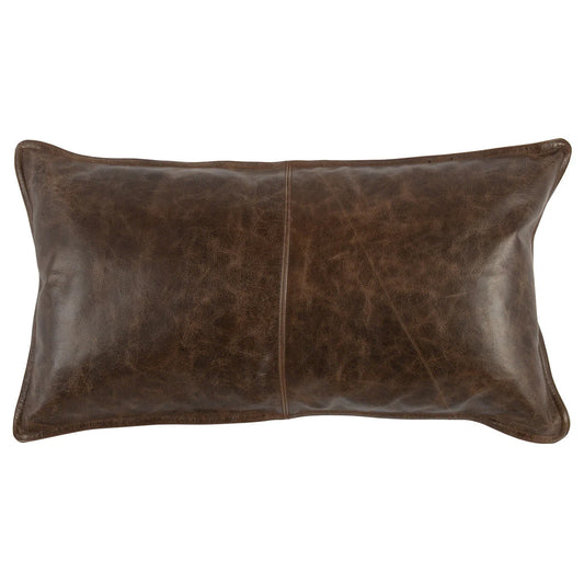 Leather Lumbar Pillow, Parsons Cocoa