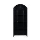 Belaire Arched Iron Cabinet, Black