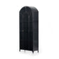 Belaire Arched Iron Cabinet, Black