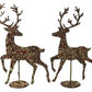Reindeer on Stand, Brown/Gold (Various Styles)