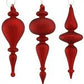 Large Glass Finials, Matte Red (Various Styles)