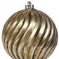 150MM Swirl Ball Ornament, Antique Silver