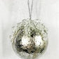 4.5" Icy Ball Ornament, Platinum
