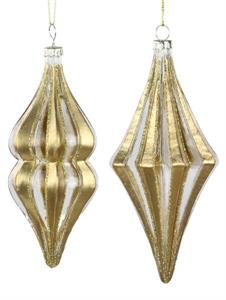 Large Gold/White Glass Finial (Various Styles)