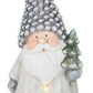 Lighted Sitting Santa with Tree