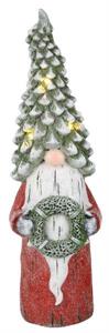 Lighted Gnome with Wreath