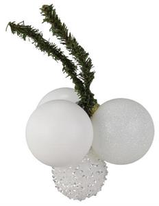 Ball Cluster Ornament, White