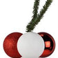 Ball Cluster Ornament, Red/White