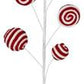 22" Yarn Swirl Ball Spray, Red/White