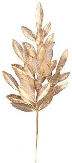 23.5" Bay Leaf Spray, 2-Tone Gold