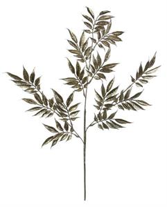 24" Metallic Laurel Leaf Spray, Champagne