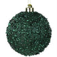 120MM Sequin Glitter Ball Ornament, Emerald Green