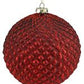 150MM Molded Glass Ball Ornament, Red