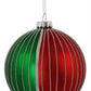Glass Ball Ornament, Red/Green