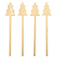 Mirrored Gold Tree Acrylic Stir Sticks, Set of 4